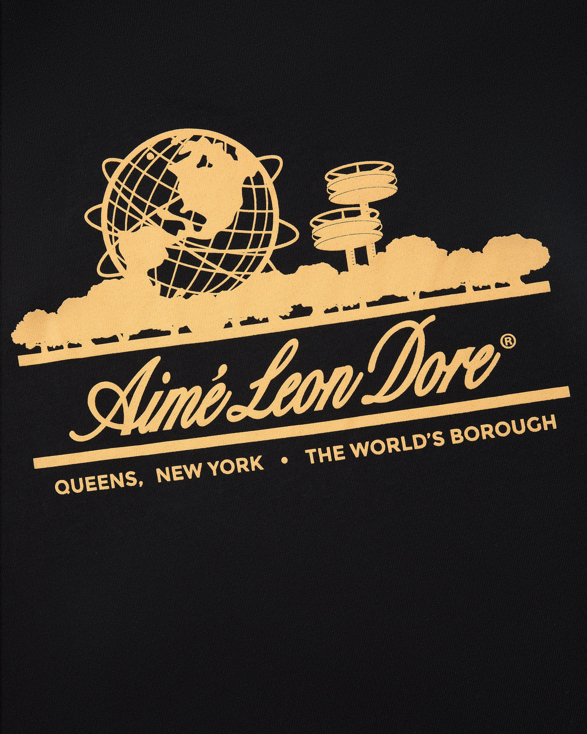 Aimé Leon Dore Jet black Unisphere Tee Clothing