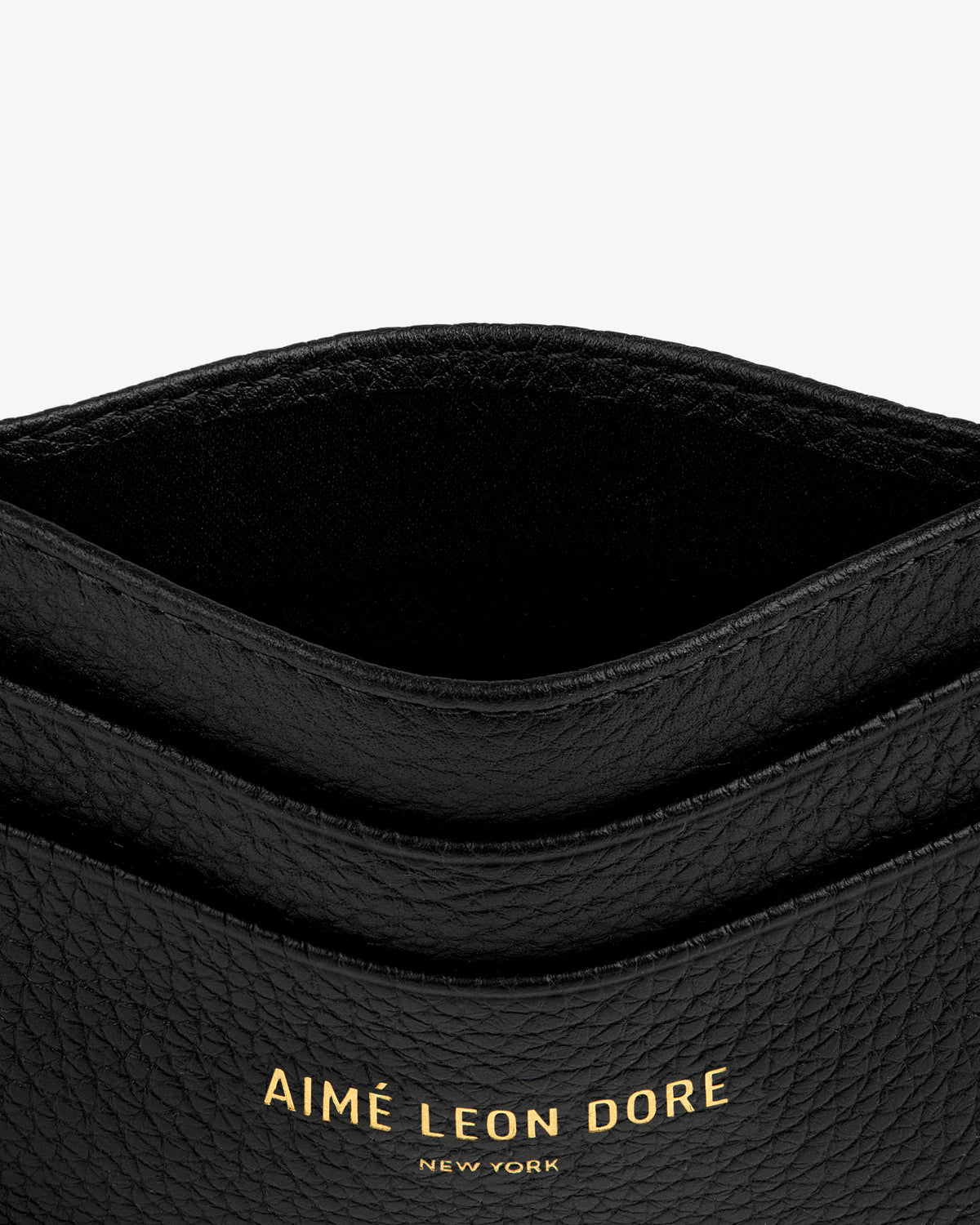 Aimé Leon Dore Jet black Leather Card Holder Accessories