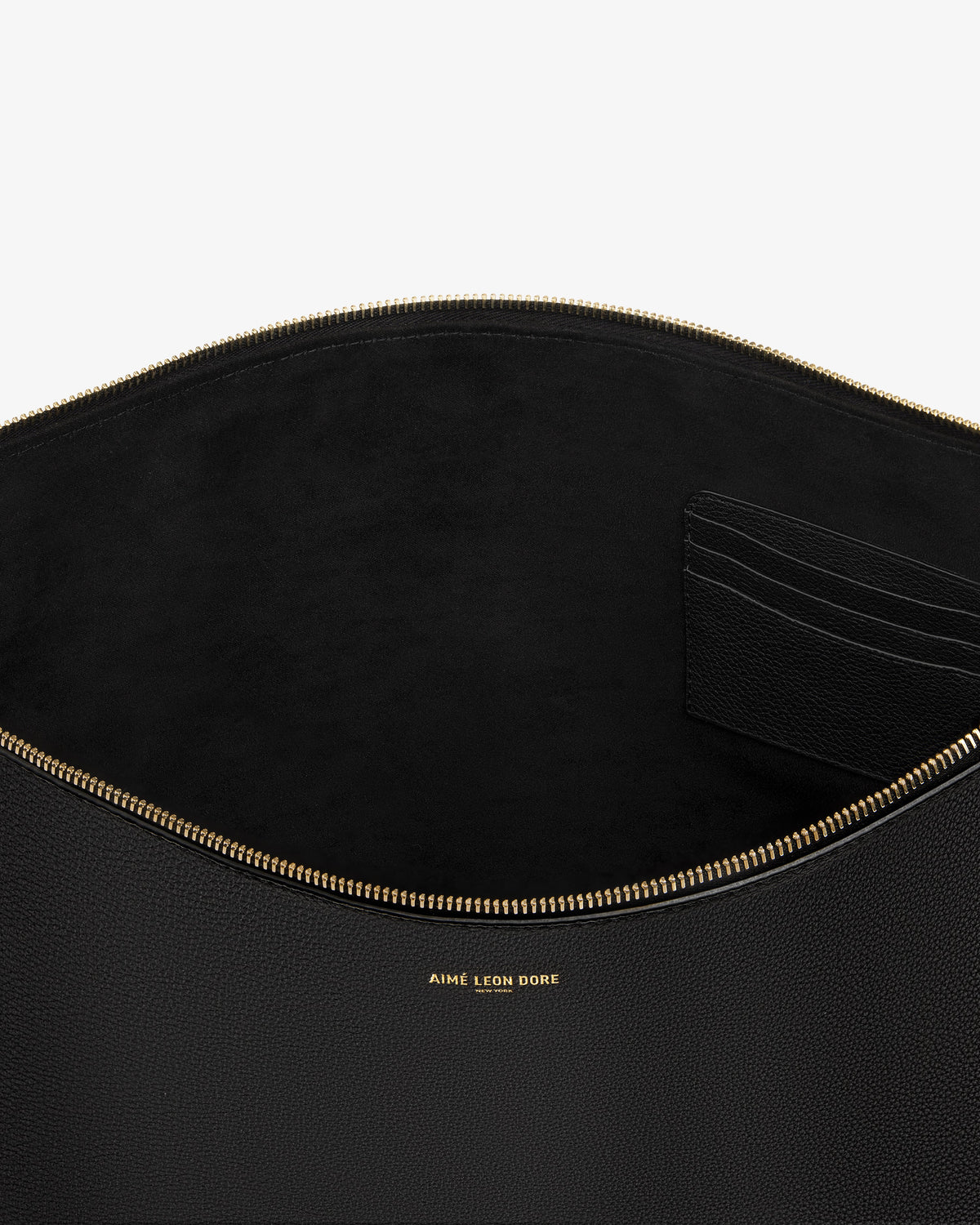 Aimé Leon Dore Jet black Large Leather Pouch Accessories