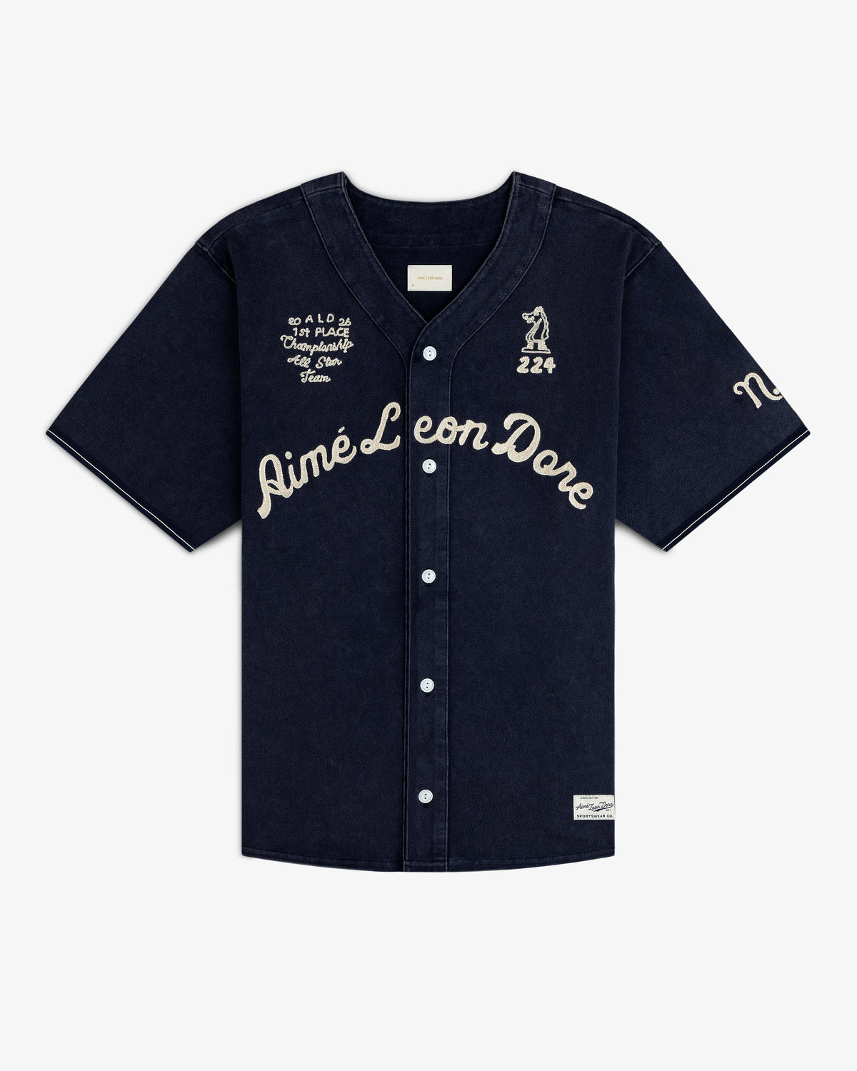 Aimé Leon Dore Navy blazer Mulberry Chainstitch Baseball Jersey Clothing