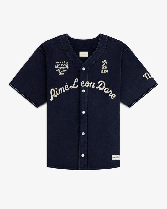 Aimé Leon Dore Navy blazer Mulberry Chainstitch Baseball Jersey Clothing