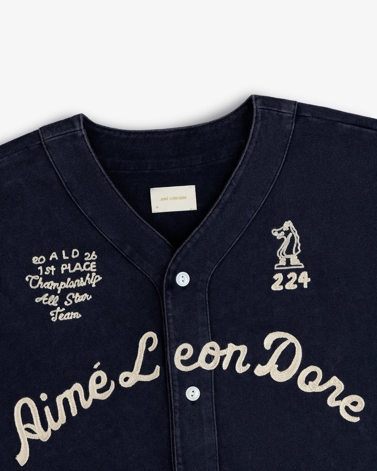 Aimé Leon Dore Navy blazer Mulberry Chainstitch Baseball Jersey Clothing