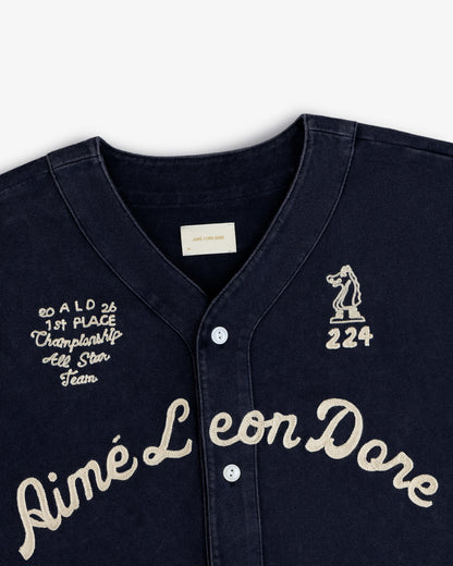 Aimé Leon Dore Navy blazer Mulberry Chainstitch Baseball Jersey Clothing
