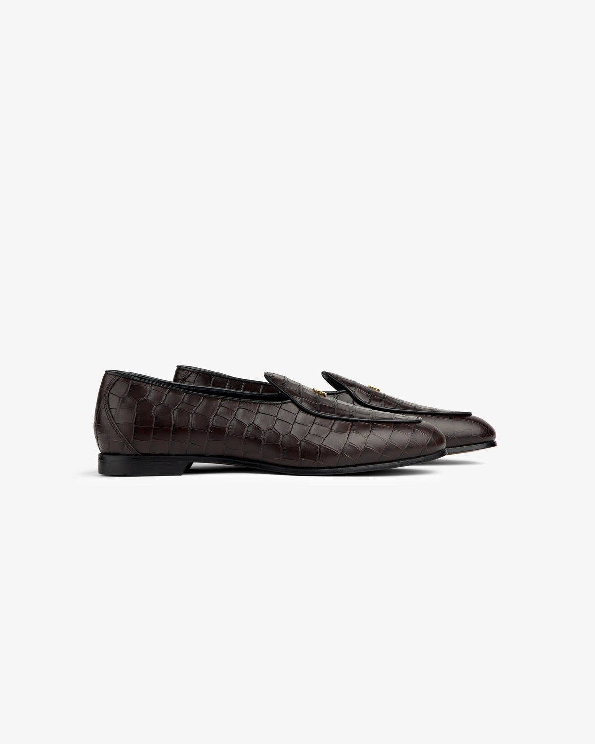 Aimé Leon Dore Espresso Croc-Embossed Crest Salóni Loafer Footwear