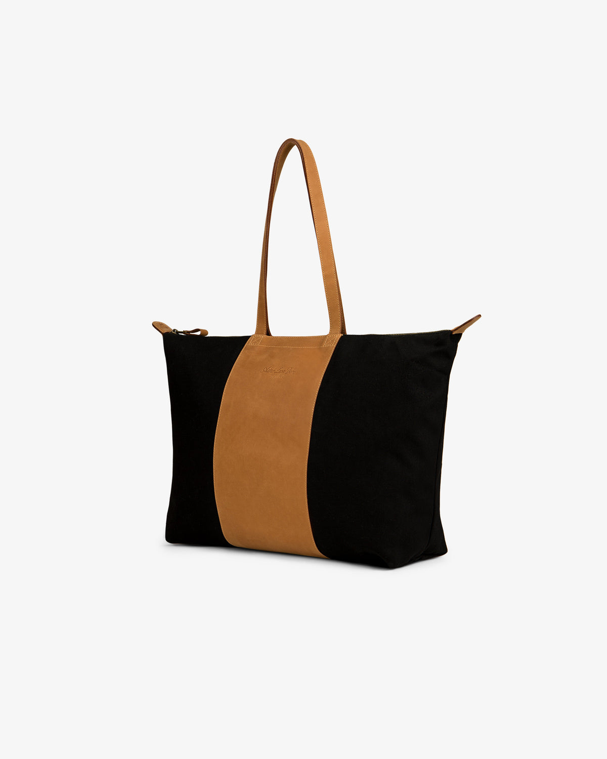 Aimé Leon Dore Jet black Leather Canvas Zip Tote Accessories