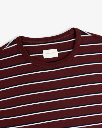 Aimé Leon Dore Chocolate truffle Yarn Dyed Striped Tee Clothing