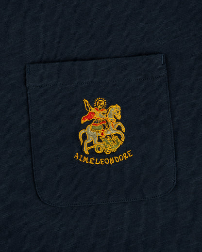 Aimé Leon Dore Navy blazer Saint George Slub Pocket Tee Clothing