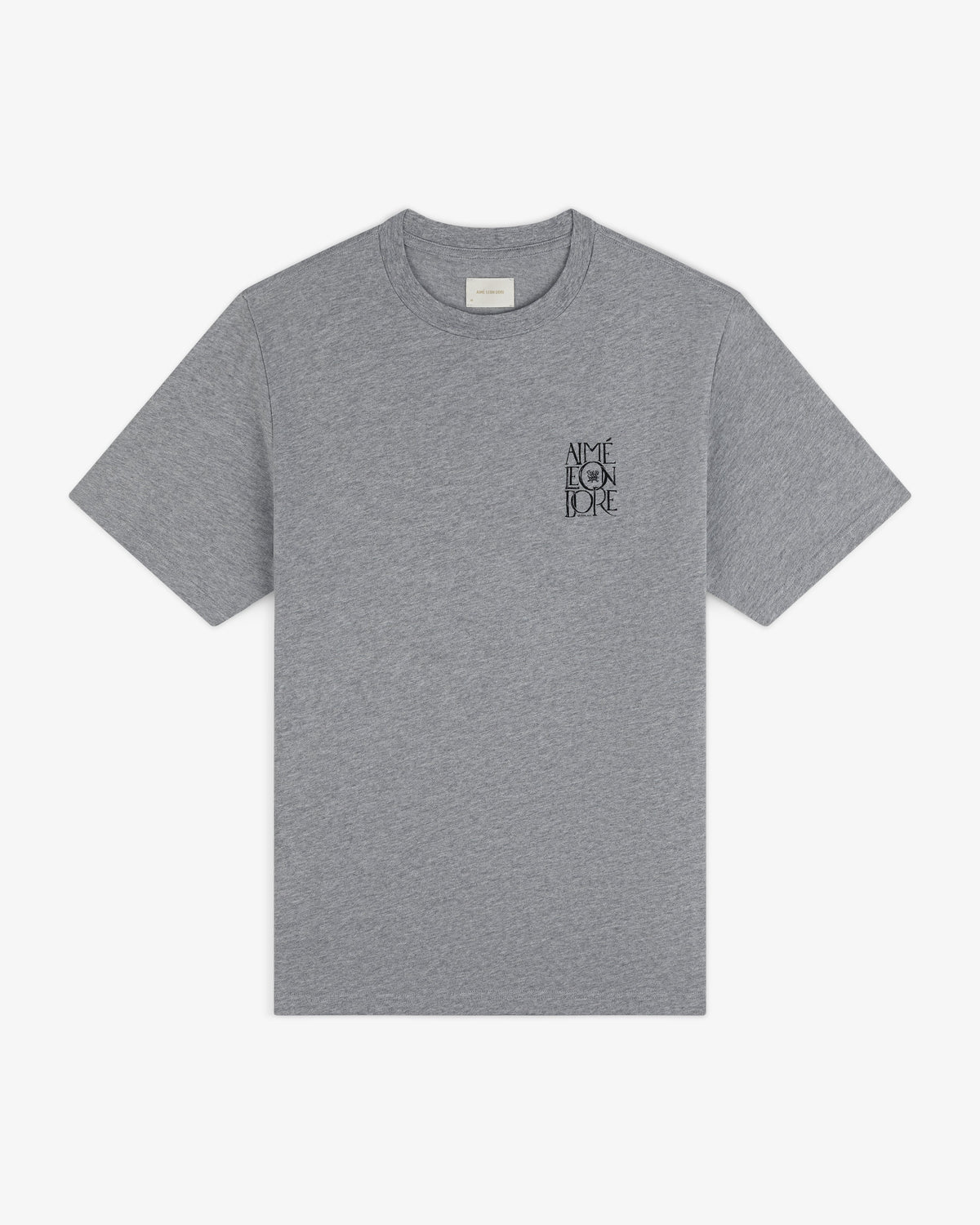 Aimé Leon Dore Heather grey Stacked Logo Slub Tee Clothing