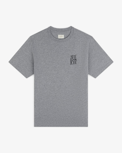 Aimé Leon Dore Heather grey Stacked Logo Slub Tee Clothing