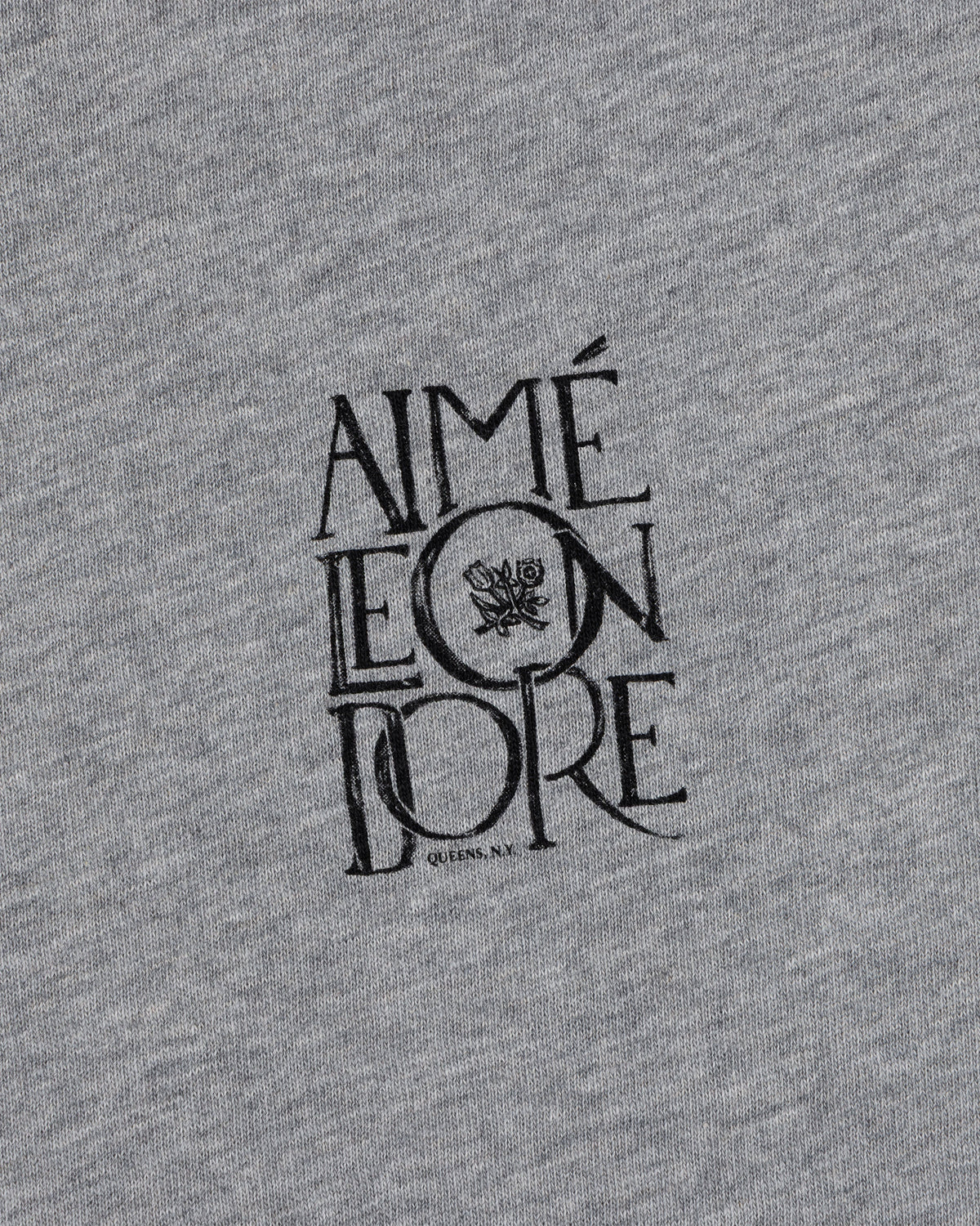 Aimé Leon Dore Heather grey Stacked Logo Slub Tee Clothing