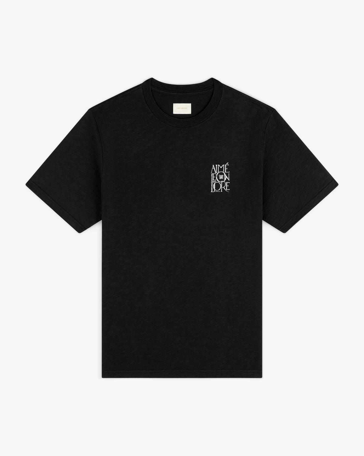 Aimé Leon Dore Jet black Stacked Logo Slub Tee Clothing