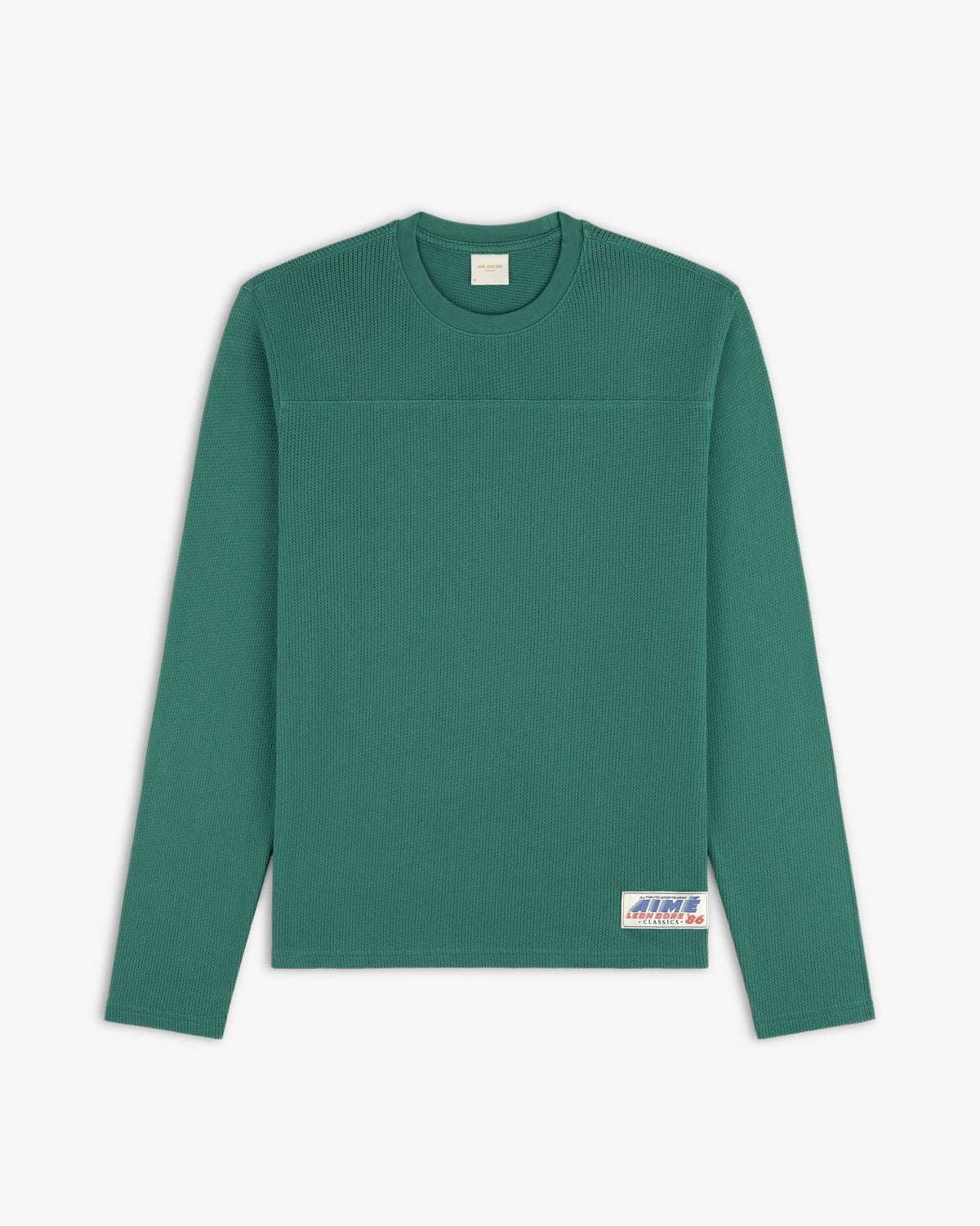 Aimé Leon Dore Pine green Long-Sleeve Mesh Football Tee Clothing