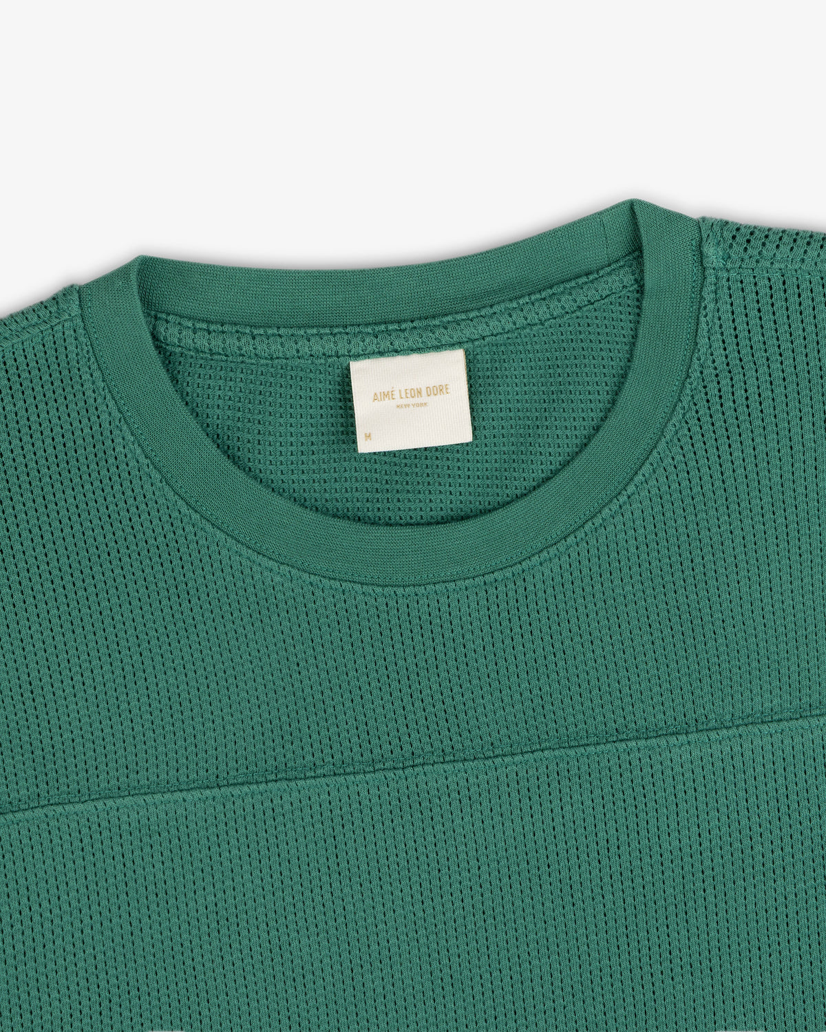 Aimé Leon Dore Pine green Long-Sleeve Mesh Football Tee Clothing