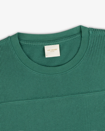 Aimé Leon Dore Pine green Long-Sleeve Mesh Football Tee Clothing