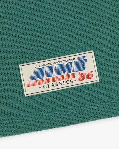 Aimé Leon Dore Pine green Long-Sleeve Mesh Football Tee Clothing