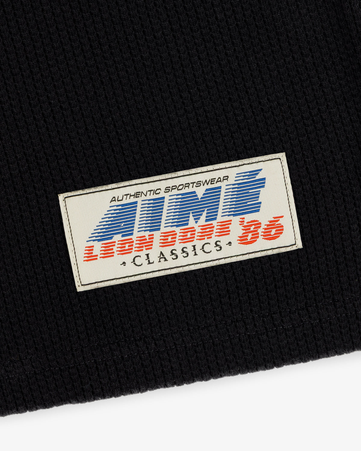 Aimé Leon Dore Jet black Long-Sleeve Mesh Football Tee Clothing