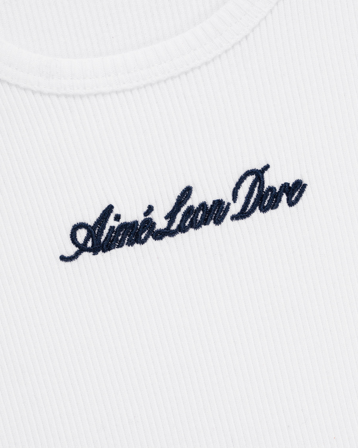 Aimé Leon Dore Bright white Embroidered Logo Tank Top Clothing