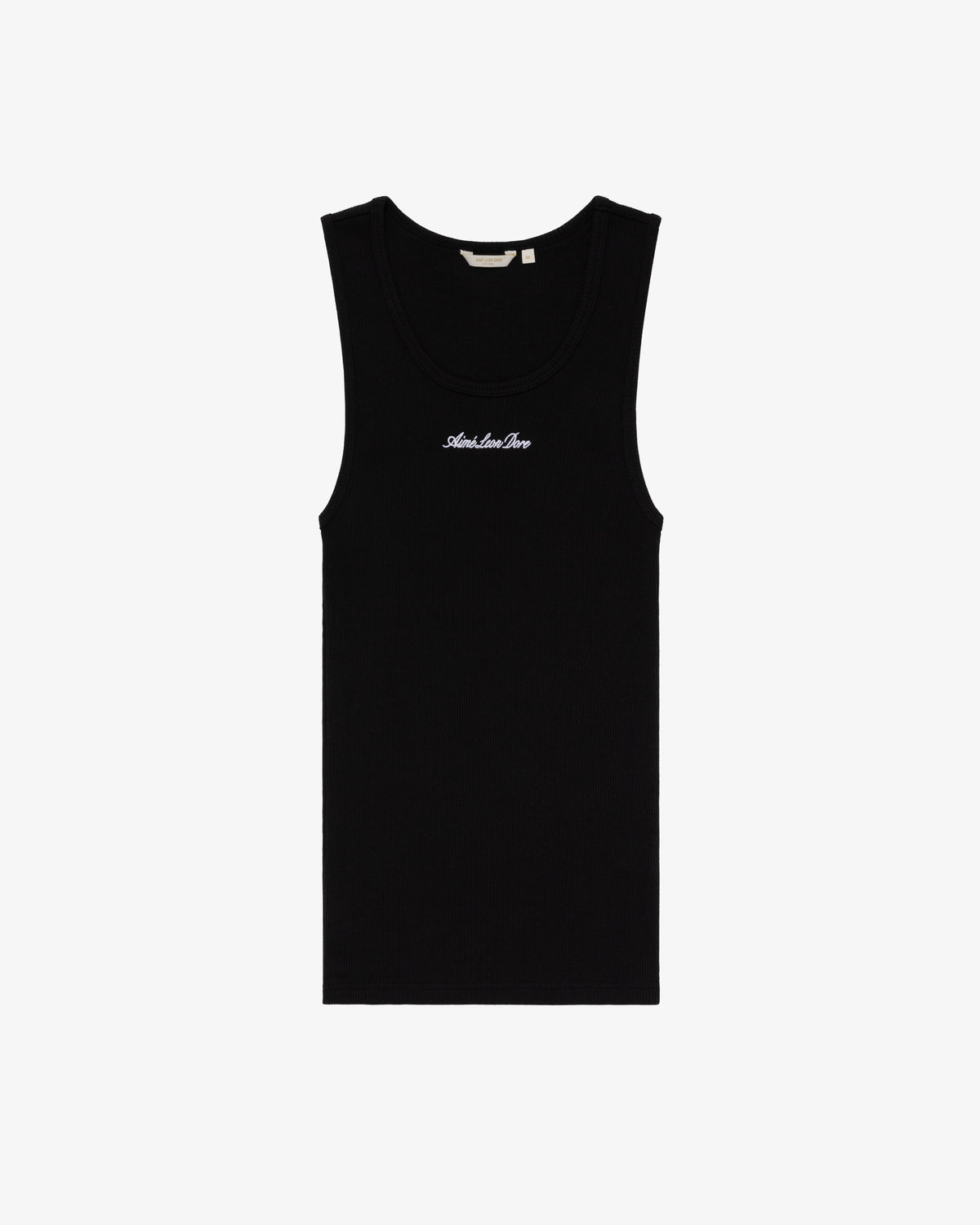 Aimé Leon Dore Jet black Embroidered Logo Tank Top Clothing
