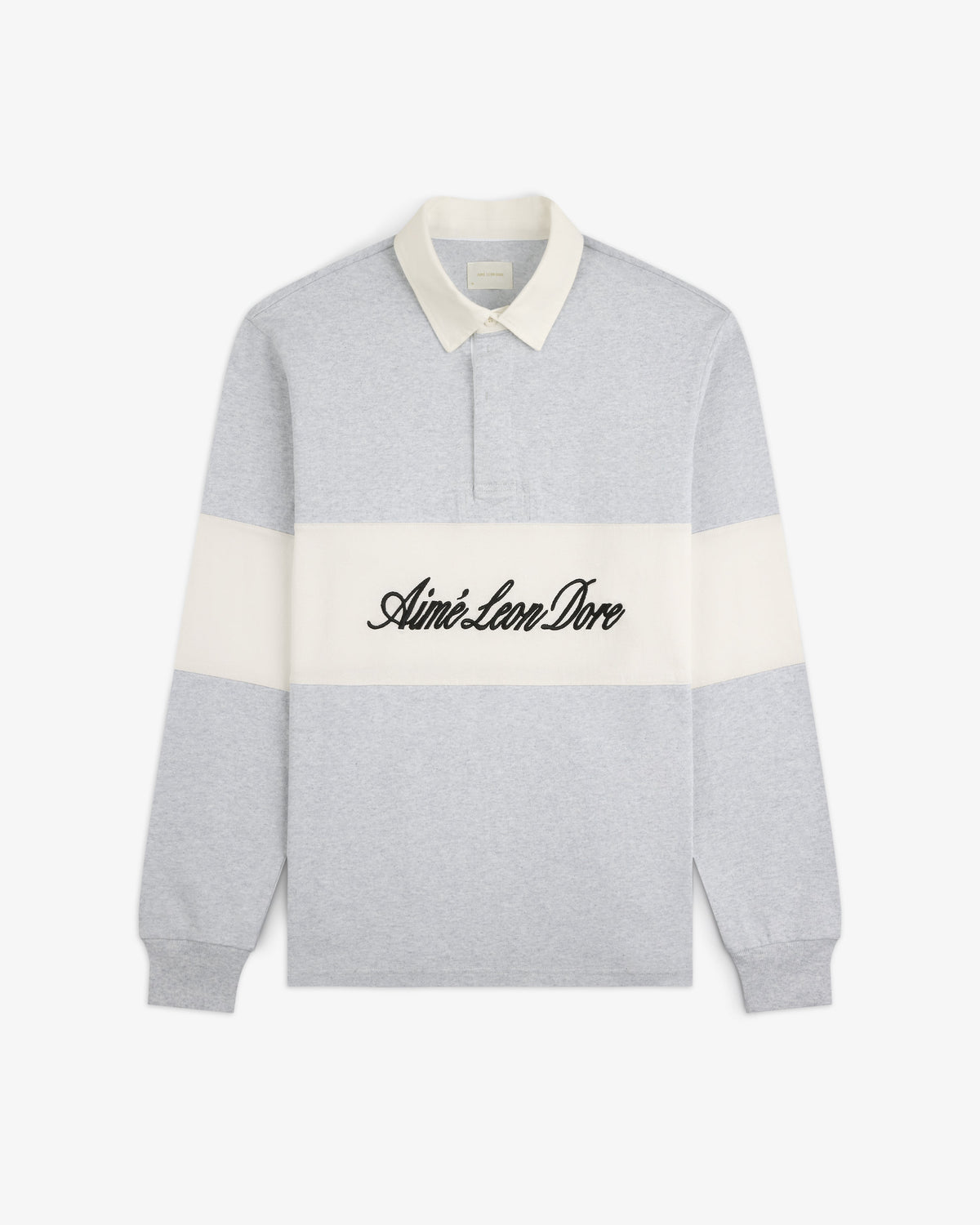 Aimé Leon Dore Silver mix Script Paneled Rugby Clothing