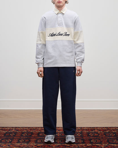 Aimé Leon Dore Silver mix Script Paneled Rugby Clothing