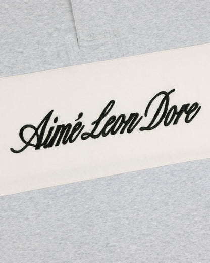 Aimé Leon Dore Silver mix Script Paneled Rugby Clothing