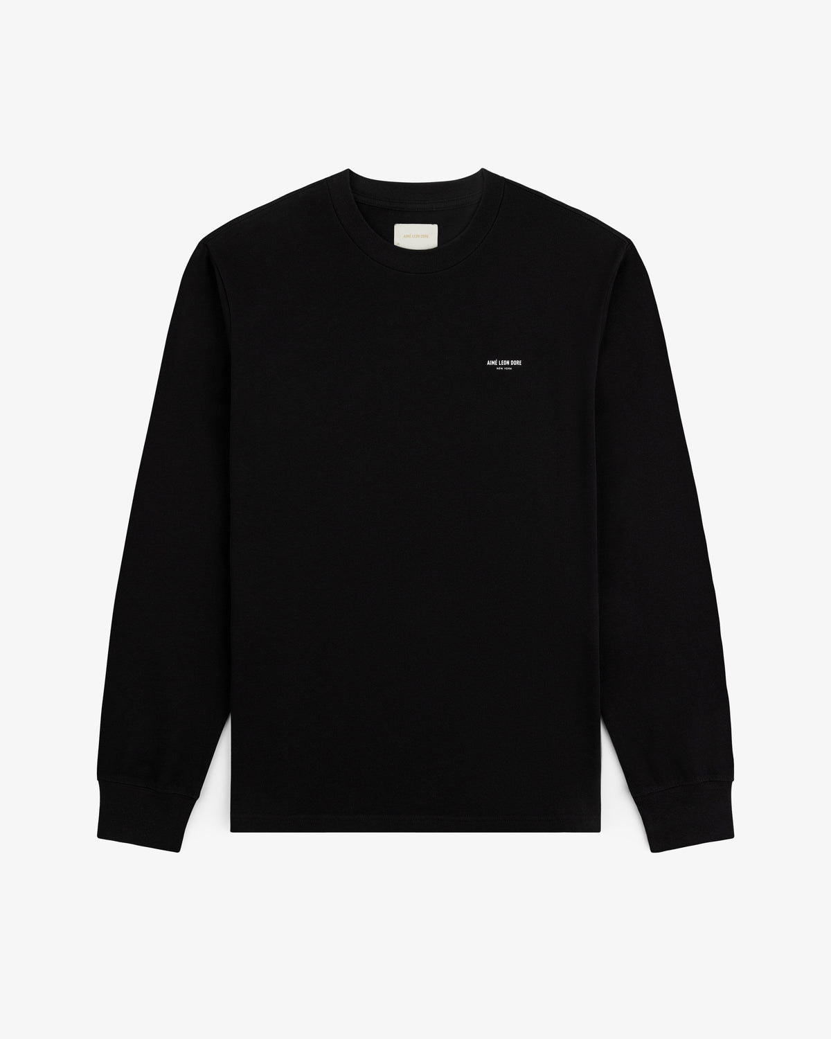 Aimé Leon Dore Jet black Long-Sleeve Micro Logo Tee Clothing