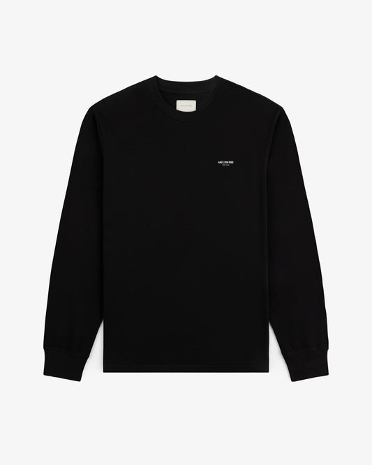 Aimé Leon Dore Jet black Long-Sleeve Micro Logo Tee Clothing