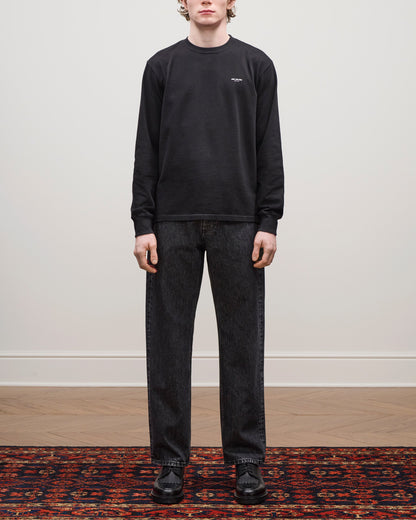 Aimé Leon Dore Jet black Long-Sleeve Micro Logo Tee Clothing