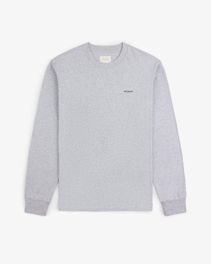Aimé Leon Dore Silver mix Long-Sleeve Micro Logo Tee Clothing