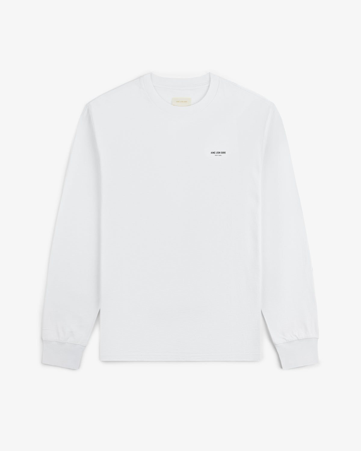 Aimé Leon Dore Bright white Long-Sleeve Micro Logo Tee Clothing