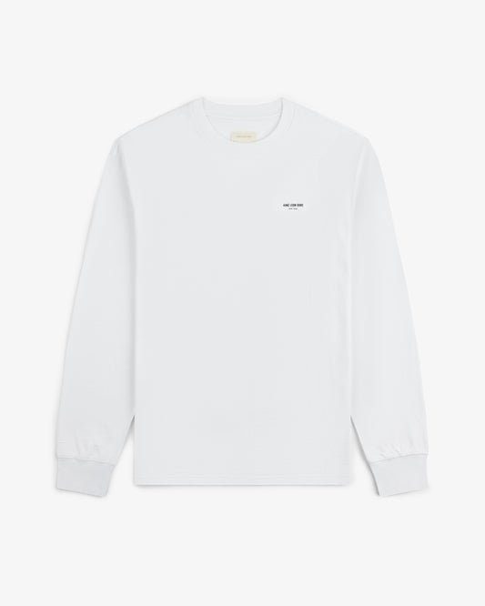 Aimé Leon Dore Bright white Long-Sleeve Micro Logo Tee Clothing