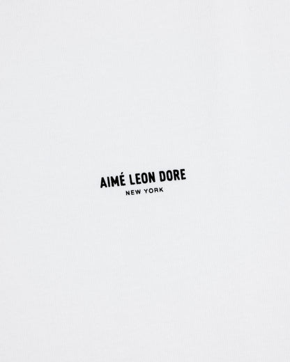 Aimé Leon Dore Bright white Long-Sleeve Micro Logo Tee Clothing