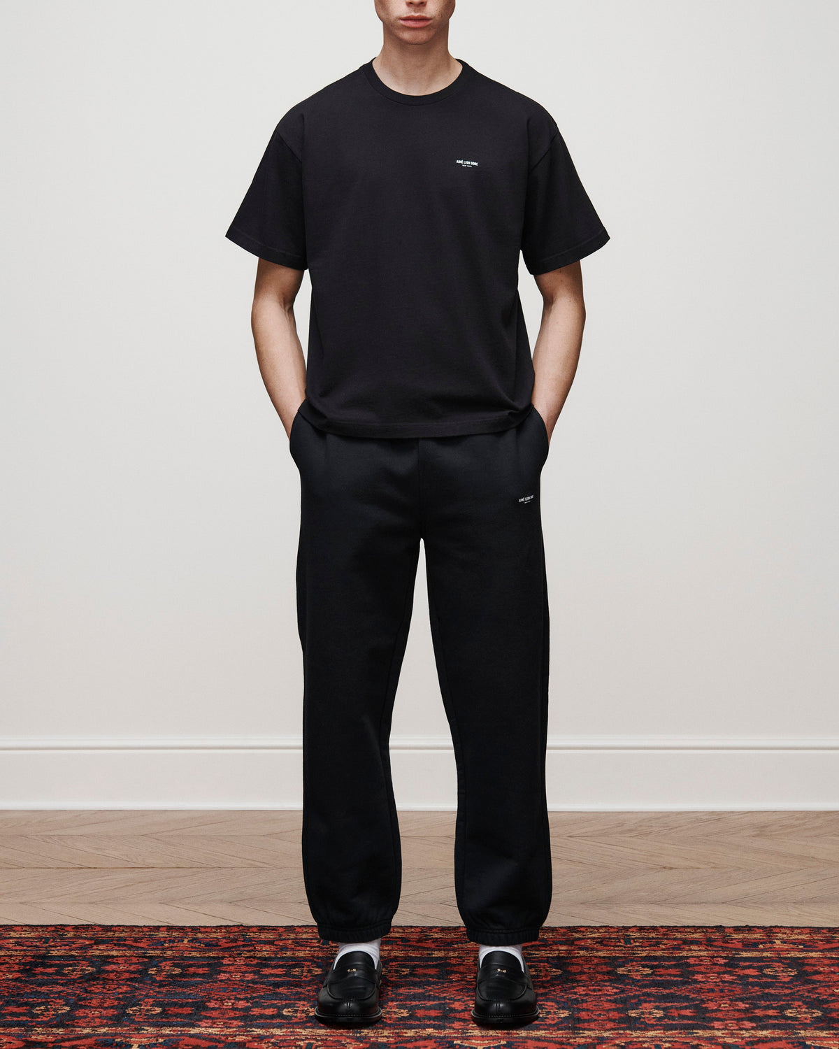 Aimé Leon Dore Jet black Micro Logo Tee Clothing