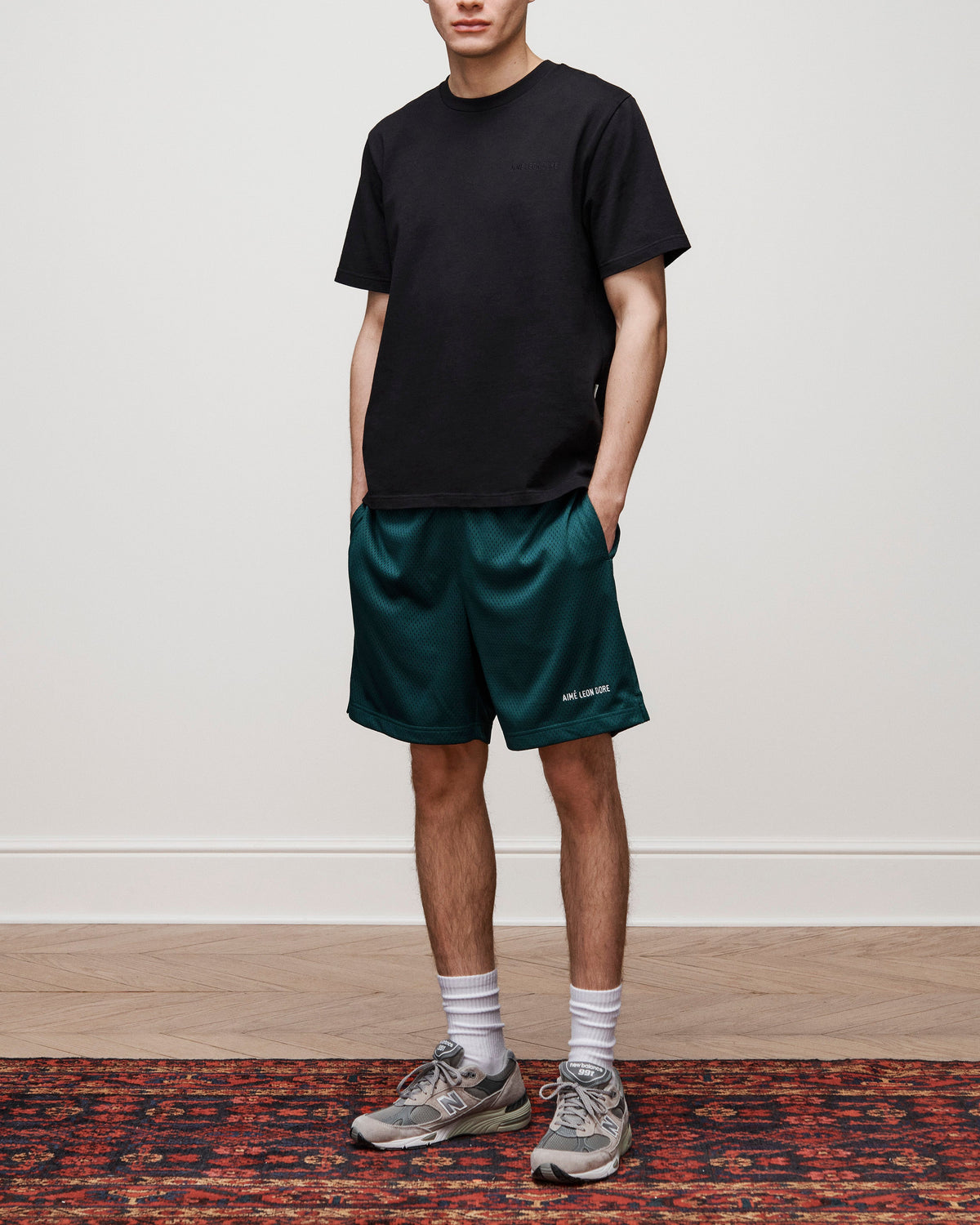 Aimé Leon Dore Jet black Tonal Logo Tee Clothing