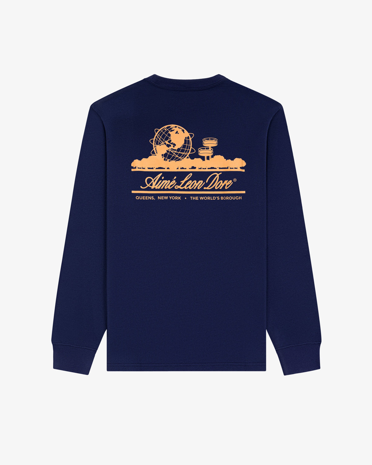 Aimé Leon Dore Evening blue Long-Sleeve Unisphere Tee Clothing