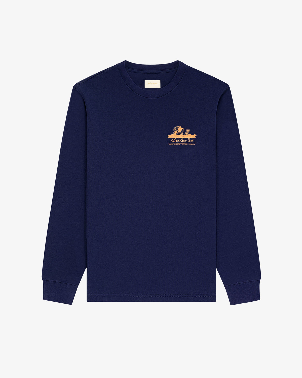 Aimé Leon Dore Evening blue Long-Sleeve Unisphere Tee Clothing