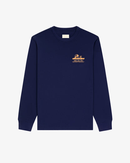 Aimé Leon Dore Evening blue Long-Sleeve Unisphere Tee Clothing