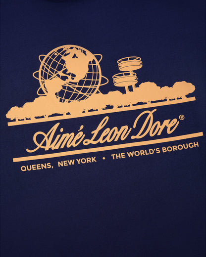 Aimé Leon Dore Evening blue Long-Sleeve Unisphere Tee Clothing