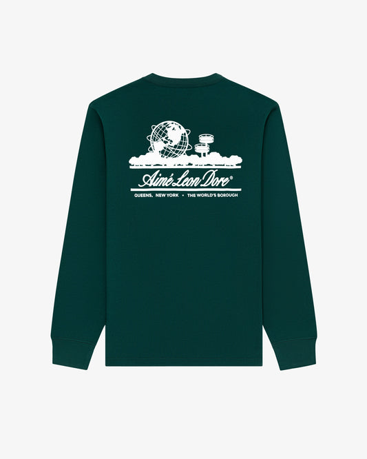 Aimé Leon Dore Botanical green Long-Sleeve Unisphere Tee Clothing