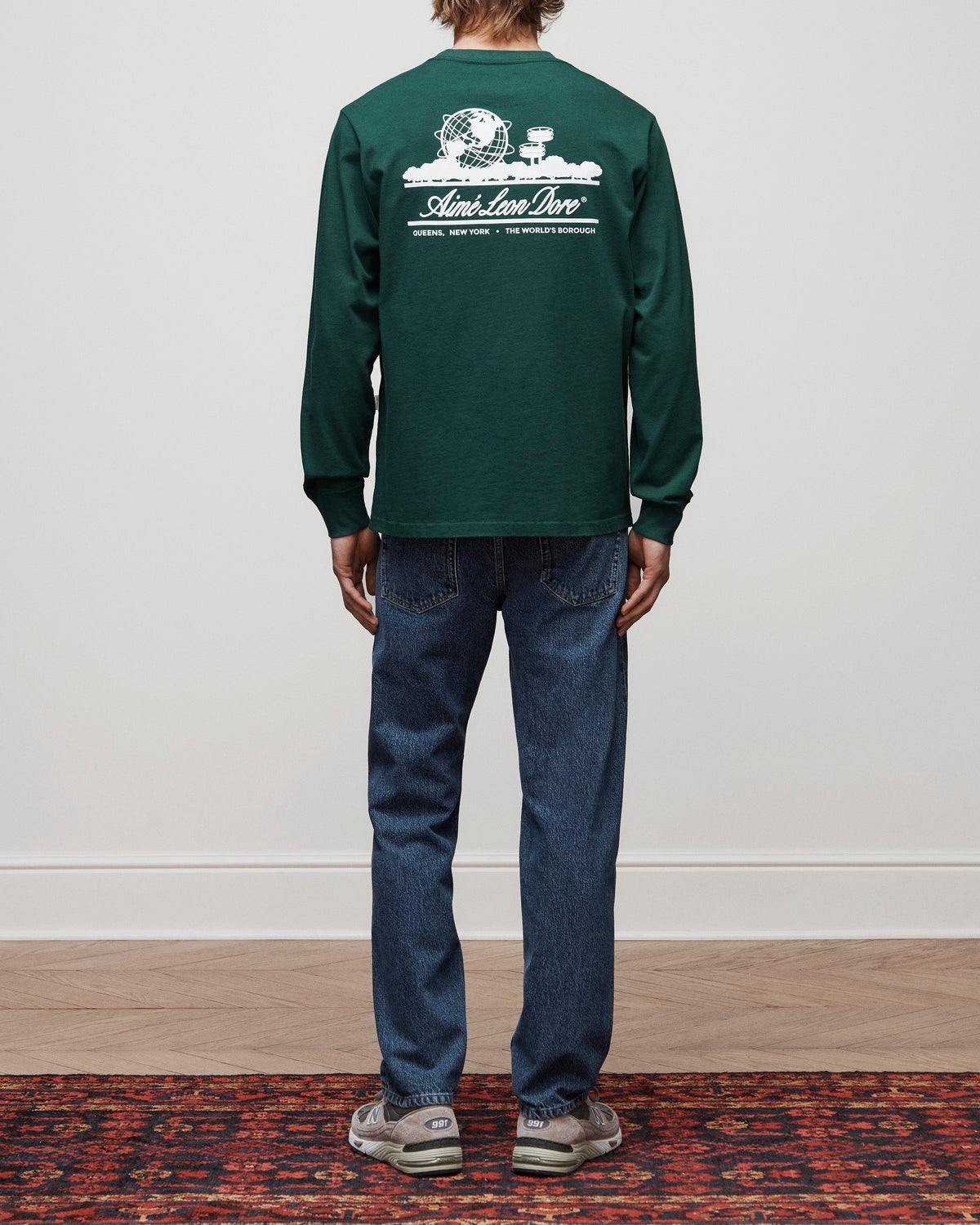Aimé Leon Dore Botanical green Long-Sleeve Unisphere Tee Clothing