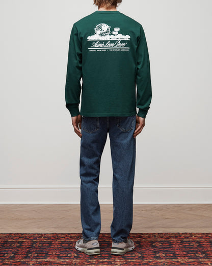 Aimé Leon Dore Botanical green Long-Sleeve Unisphere Tee Clothing