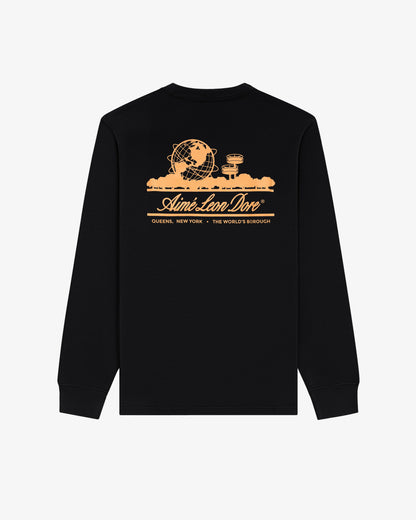 Aimé Leon Dore Jet black Long-Sleeve Unisphere Tee Clothing