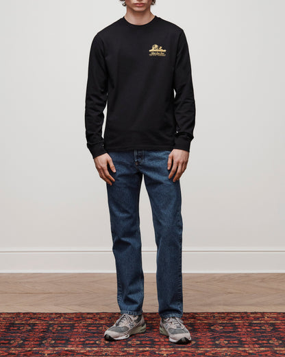 Aimé Leon Dore Jet black Long-Sleeve Unisphere Tee Clothing