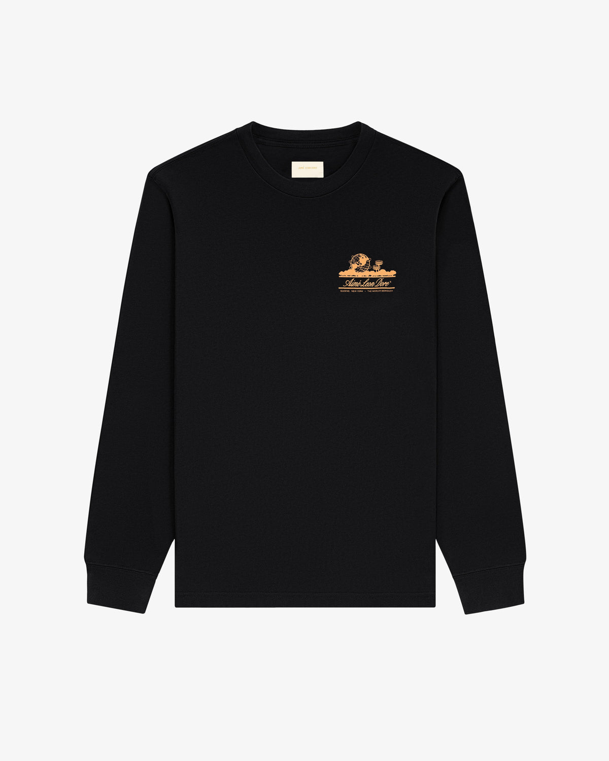 Aimé Leon Dore Jet black Long-Sleeve Unisphere Tee Clothing