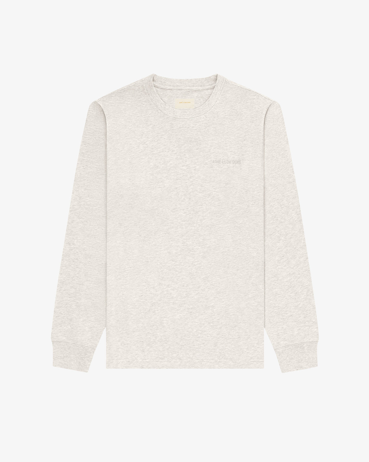 Aimé Leon Dore Oatmeal Long-Sleeve Tonal Logo Tee Clothing