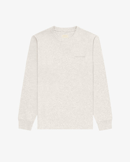 Aimé Leon Dore Oatmeal Long-Sleeve Tonal Logo Tee Clothing