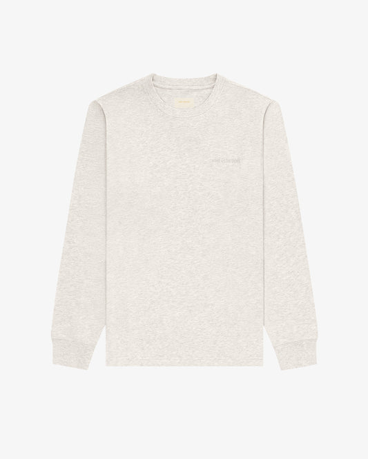 Aimé Leon Dore Oatmeal Long-Sleeve Tonal Logo Tee Clothing