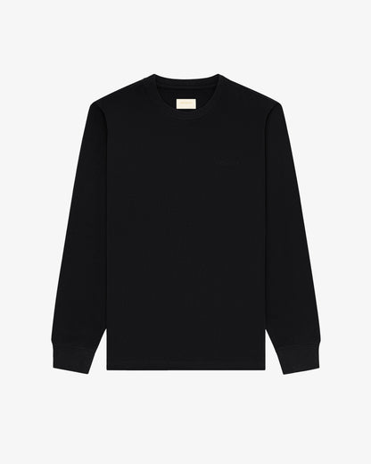Aimé Leon Dore Jet black Long-Sleeve Tonal Logo Tee Clothing