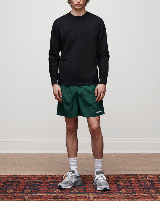 Aimé Leon Dore Jet black Long-Sleeve Tonal Logo Tee Clothing