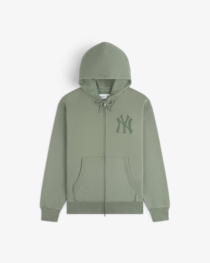Aimé Leon Dore Laurel wreath Yankees Washed Full-Zip Hoodie Clothing